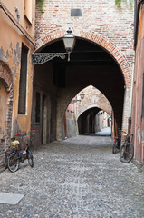 Obraz premium Via delle Volte. Ferrara. Emilia Romagna. Włochy.
