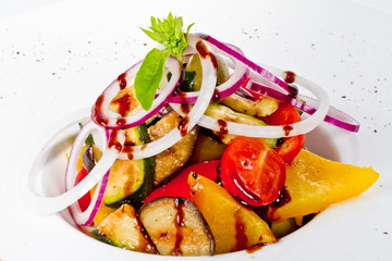 Grilled vegetables (zucchini, eggplant, onions, peppers, asparag