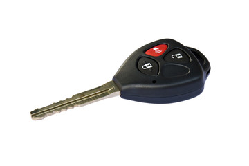 Immobilizer car key isolated on white background