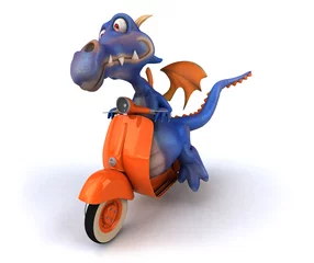 Peel and stick wall murals Motorcycle Dragon