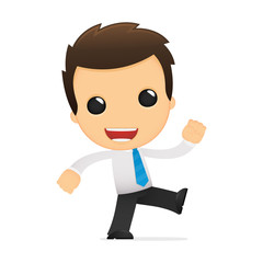 funny cartoon office worker