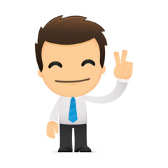 funny cartoon office worker