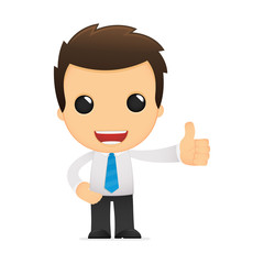 funny cartoon office worker