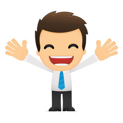 funny cartoon office worker