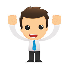 funny cartoon office worker