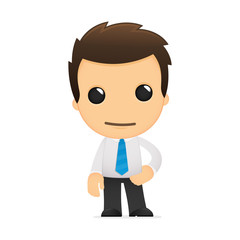 funny cartoon office worker