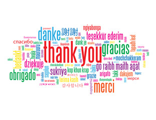 THANK YOU Tag Cloud (card smile greetings translation languages)