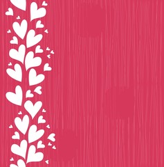 vertical seamless pattern with hearts