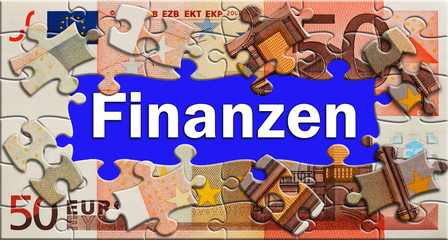 Finanzen - Puzzle - Geldschein