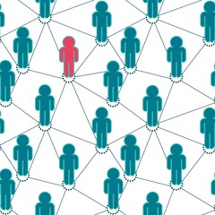 seamless pattern: business network