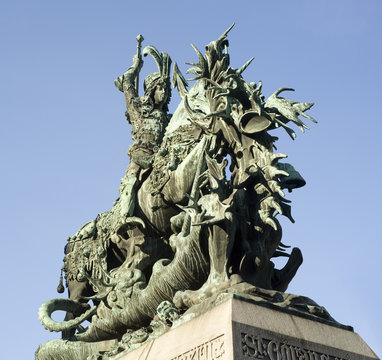 The statue of St. George and the Dragon