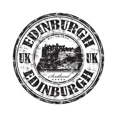 Edinburgh grunge rubber stamp