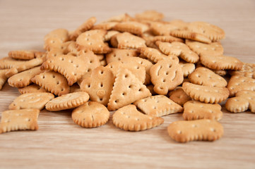 Children's figured a lot of crackers