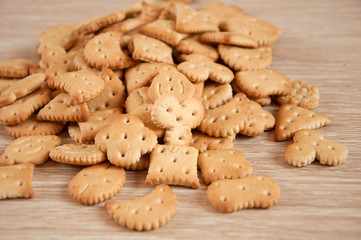 Children's figured a lot of crackers