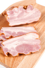 Smoked ham on a cutting board
