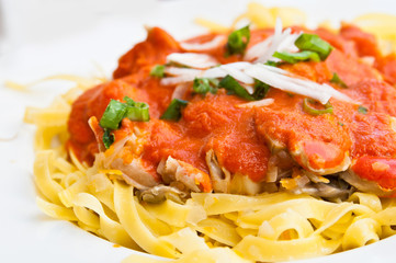 Italian meat sauce pasta