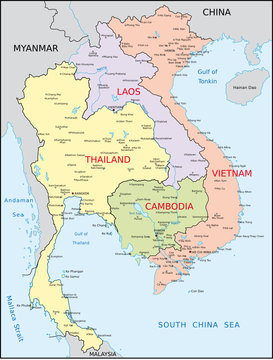 Thailand, Vietnam, Laos, Kambodscha