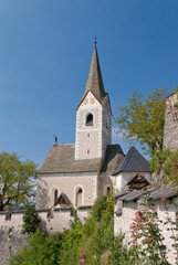 Fototapeta na wymiar Church at castle Hochosterwitz