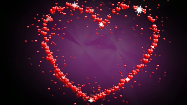 Grand coeur fait de petits coeurs