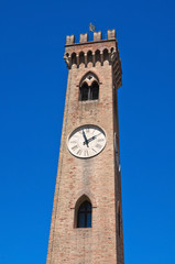 Fototapeta na wymiar Belltower. Santarcangelo of Romagna. Emilia-Romagna. Italy.