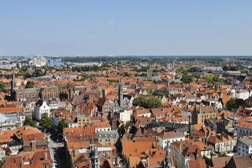 Aerial view on Bruges and zeebrugge. © seewhatmitchsee