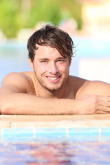 Man in swimming pool