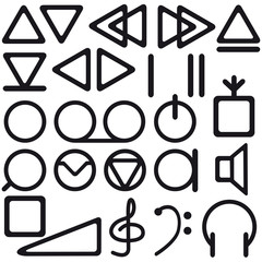 Tape recorder symbols