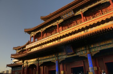 Fototapeta na wymiar Lama Yonghegong Temple in Beijing - China