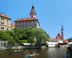 Cesky Krumlov Castle and rafting on Vltava river