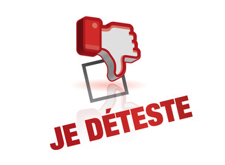 bouton je déteste, j'aime pas