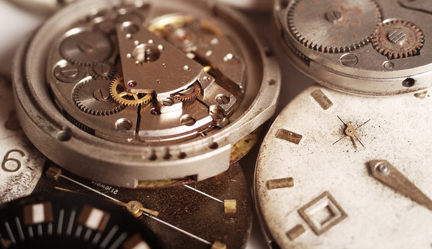 Old clock mechanism