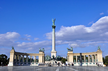 Fototapeta na wymiar Heroes Square, Budapeszt, Węgry.