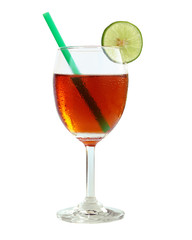iced tea isolated on white