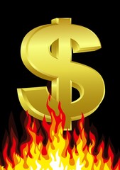 Dollar On Fire