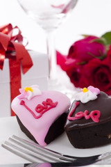 Heart Shape Chocolate with rose