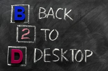 Obraz premium Acronym of B2D - Back to desktop