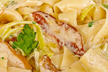 pasta with mushrooms and parmesan cheese