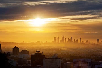 Zelfklevend Fotobehang Los Angeles Los Angeles zonsopgang