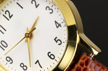 Wrist watch close-up