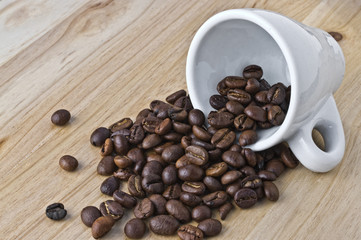 Split coffee beans