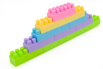 wall bulit by toy bricks