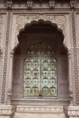 Old door in palace in Meherangarh Fort in Jodhpur