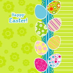 Template Easter greeting card, vector