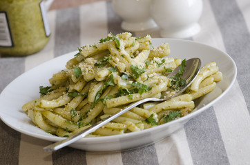 Pasta with walnut pesto