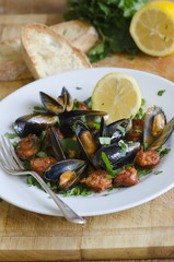 Mussels with chorizo