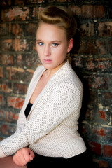 Naklejka premium Pretty young teenage girl