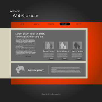 Web site design template concept