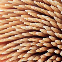 close up of the toothpicks