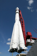 Fototapeta premium First spaceship Vostok in Moscow Russia