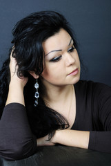 Fototapeta premium Beautiful girl brunette